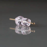 Morganite Faceted Cube Beads 7mm Gemstone Beads 2Pcs for Jewelry Making DIY Earrings, Pendant