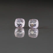 Morganite Faceted Cube Beads 7mm Gemstone Beads 2Pcs for Jewelry Making DIY Earrings, Pendant