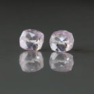 7mm Morganite Beads - Faceted Cube Natural Gemstone 2 Pcs