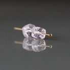 7mm Morganite Beads - Faceted Cube Natural Gemstone 2 Pcs