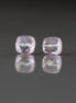 7mm Morganite Beads - Faceted Cube Natural Gemstone 2 Pcs
