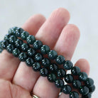 7mm Natural AAA Guatemala Jade Beads Jadeite Gemstone Natural Dark Green Jade For DIY Jewelry Making