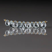 Tiny Natural Aquamarine Faceted Briolette Beads Tear Drops Pear 5-7mm 10Pcs Sparkly Gemstone Beads March Birthstone DIY Jewelry