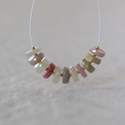 7mm Natural Multi Sapphire Beads Faceted Tyre Heishi Rondelle Colorful Sapphire Gemstone for DIY Jewelry Making