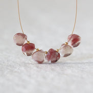 7mm Rare Andesine Briolette Beads – Faceted Heart Shape Teardrop Natural Gemstone