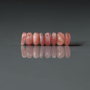 7mm AAA Rhodochrosite Rondelle Beads Smooth 8 PCs Genuine Peach Gemstone Beads DIY Jewelry Making Gift