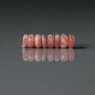 7mm Rhodochrosite Smooth Rondelle Beads 8 Pcs