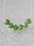 7mm Vesuvianite Beads Faceted Rondelle Natural Green Gemstone for DIY Jewelry Making
