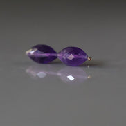 African Amethyst Barrel Beads Faceted Genuine Beads 7x13mm Oval For DIY Jewelry Making Earrings Gift February Birthstone