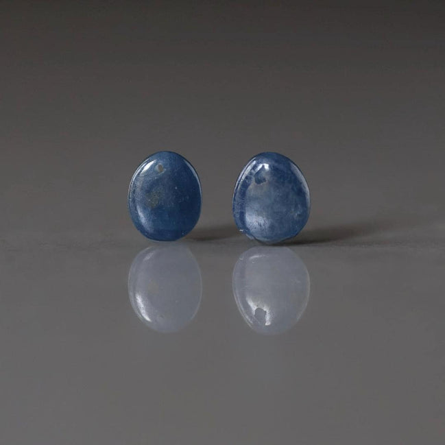 Natural Blue Sapphire Cabochon Beads Top Drilled Briolettes 2 PCs 7x9mm Smooth Drops Sapphire Genuine Gemstone DIY Jewelry Earrings Pendant