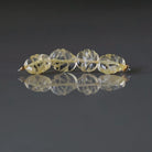 7x9mm Carved Citrine Beads - Leaf Shaped Natural Gemstone 4 Pcs