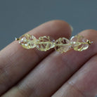 7x9mm Carved Citrine Beads - Leaf Shaped Natural Gemstone 4 Pcs