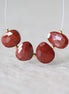 8-10mm AAA Red Jasper Beads Flat Uneven Oval Faceted Stone Natural Gemstone for Jewelry Making Earrings Supplies