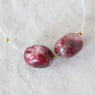 8-12mm AAA Norwegian Thulite Beads Smooth Nuggets 2 PCs Genuine Pink Red Gemstone for DIY Jewelry Making Earrings Supply