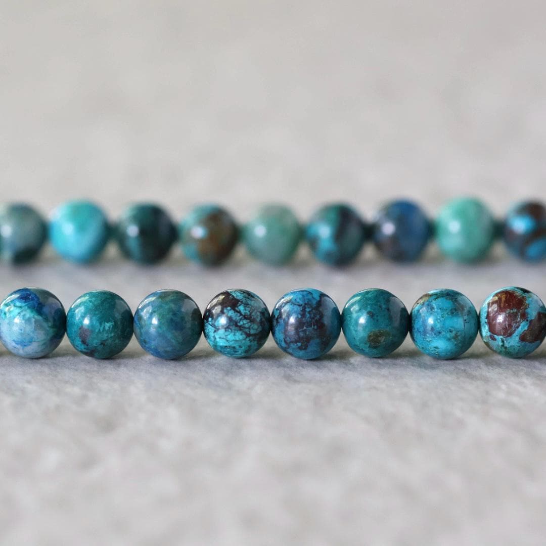 8.5mm AAA Chrysocolla Beads Smooth Round Natural Gemstone for DIY Jewelry Making