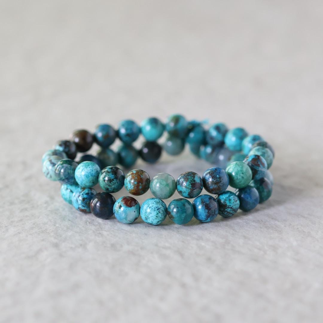 8.5mm AAA Chrysocolla Beads Smooth Round Natural Gemstone for DIY Jewelry Making