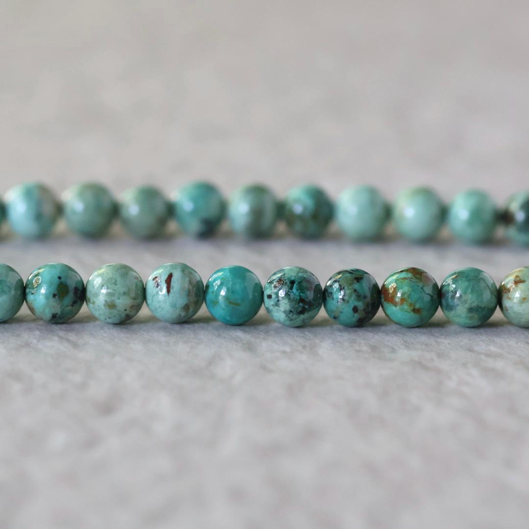 8.5mm AAA Natural Turquoise Beads Smooth Round Genuine Peruvian Turquoise Gemstones For DIY Jewelry Making