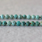 8.5mm AAA Natural Turquoise Beads Smooth Round Genuine Peruvian Turquoise Gemstones For DIY Jewelry Making