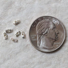 8 Thai Karen Hill Tribe Silver Stick Beads 1.2x4mm Tiny Tube Beads