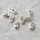 8 Thai Karen Hill Tribe Silver Stick Beads 1.2x4mm Tiny Tube Beads