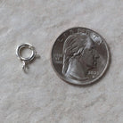 8mm 925 Sterling Silver Spring Ring Clasp Heavy Duty Open Ring for DIY Jewelry Making
