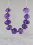 8mm AAA African Amethyst Beads Rondelle Smooth 10 Pcs Gemstone Beads for Silk Knotting Jewelry Making DIY Necklace Earrings