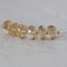 8mm AAA Champagne Citrine Rondelle Beads Faceted 6 Pcs Natural Gemstone for FIY Jewelry Making