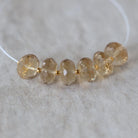 8mm AAA Champagne Citrine Rondelle Beads Faceted 6 Pcs Natural Gemstone for FIY Jewelry Making