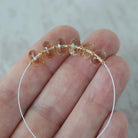 8mm AAA Champagne Citrine Rondelle Beads Faceted 6 Pcs Natural Gemstone for FIY Jewelry Making