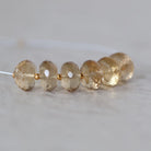 8mm AAA Champagne Citrine Rondelle Beads Faceted 6 Pcs Natural Gemstone for FIY Jewelry Making