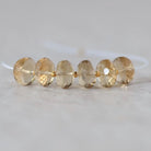 8mm AAA Champagne Citrine Rondelle Beads Faceted 6 Pcs Natural Gemstone for FIY Jewelry Making
