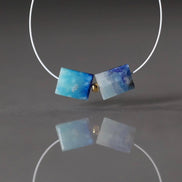 Rare Afghanite Rectangle Beads Faceted Baguette Blue Beads Gemstone 6-8mm 2 Pcs Jewelry Making Beading Craft Gift DIY Earrings