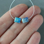 Rare Afghanite Rectangle Beads Faceted Baguette Blue Beads Gemstone 6-8mm 2 Pcs Jewelry Making Beading Craft Gift DIY Earrings