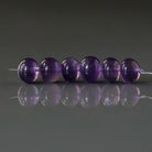 8mm AAA African Amethyst Beads Rondelle Smooth 6 Pcs Gemstone Beads for Silk Knotting Jewelry Making DIY Necklace Earrings