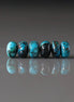 8mm Azurite Malachite Beads - Smooth Rondelle Natural Gemstone 6 Pcs