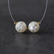 8mm Disco Ball Mother of Pearl Beads Smooth MOP Genuine Shell for DIY Jewelry Making Supplies