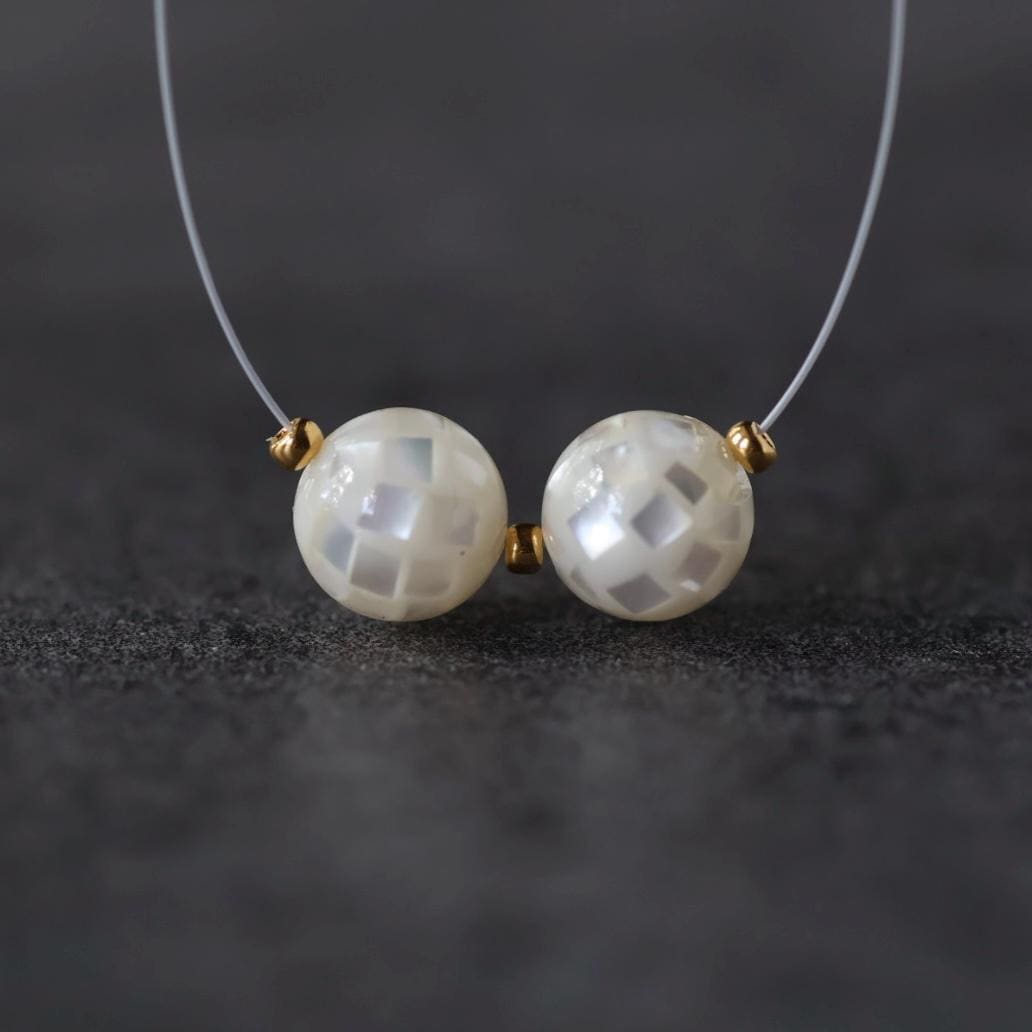 8mm Disco Ball Mother of Pearl Beads Smooth MOP Genuine Shell for DIY Jewelry Making Supplies