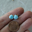 8mm Dominican Larimar Briolette Beads – Faceted Heart Shaped Drops Natural Gemstone
