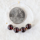 8mm Mozambique Garnet Round Beads Smooth Polished 4 Pcs Natural Gemstone for DIY Jewelry Making Earrings