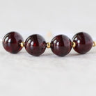 8mm Mozambique Garnet Round Beads Smooth Polished 4 Pcs Natural Gemstone for DIY Jewelry Making Earrings