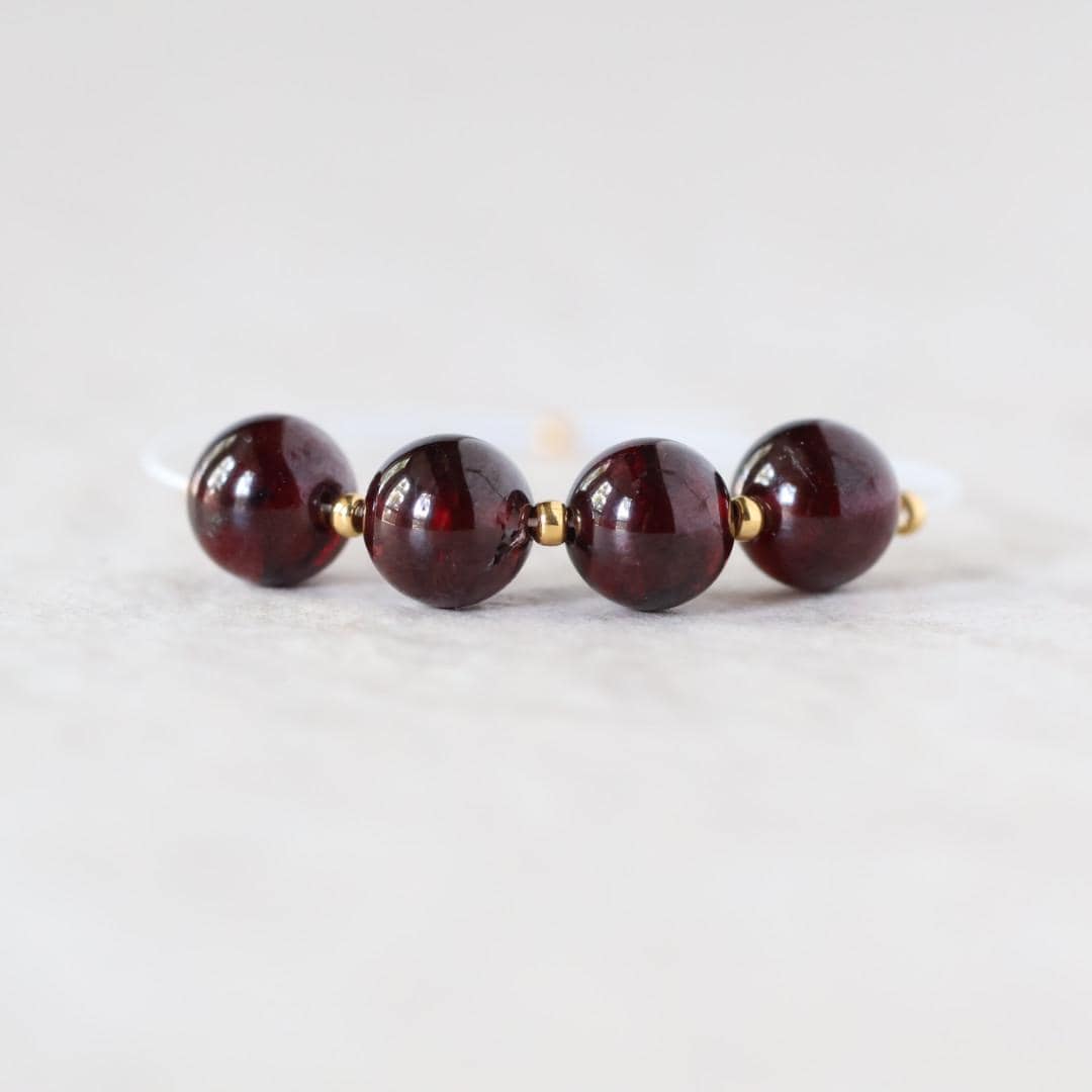8mm Mozambique Garnet Round Beads Smooth Polished 4 Pcs Natural Gemstone for DIY Jewelry Making Earrings