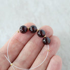 8mm Mozambique Garnet Round Beads Smooth Polished 4 Pcs Natural Gemstone for DIY Jewelry Making Earrings