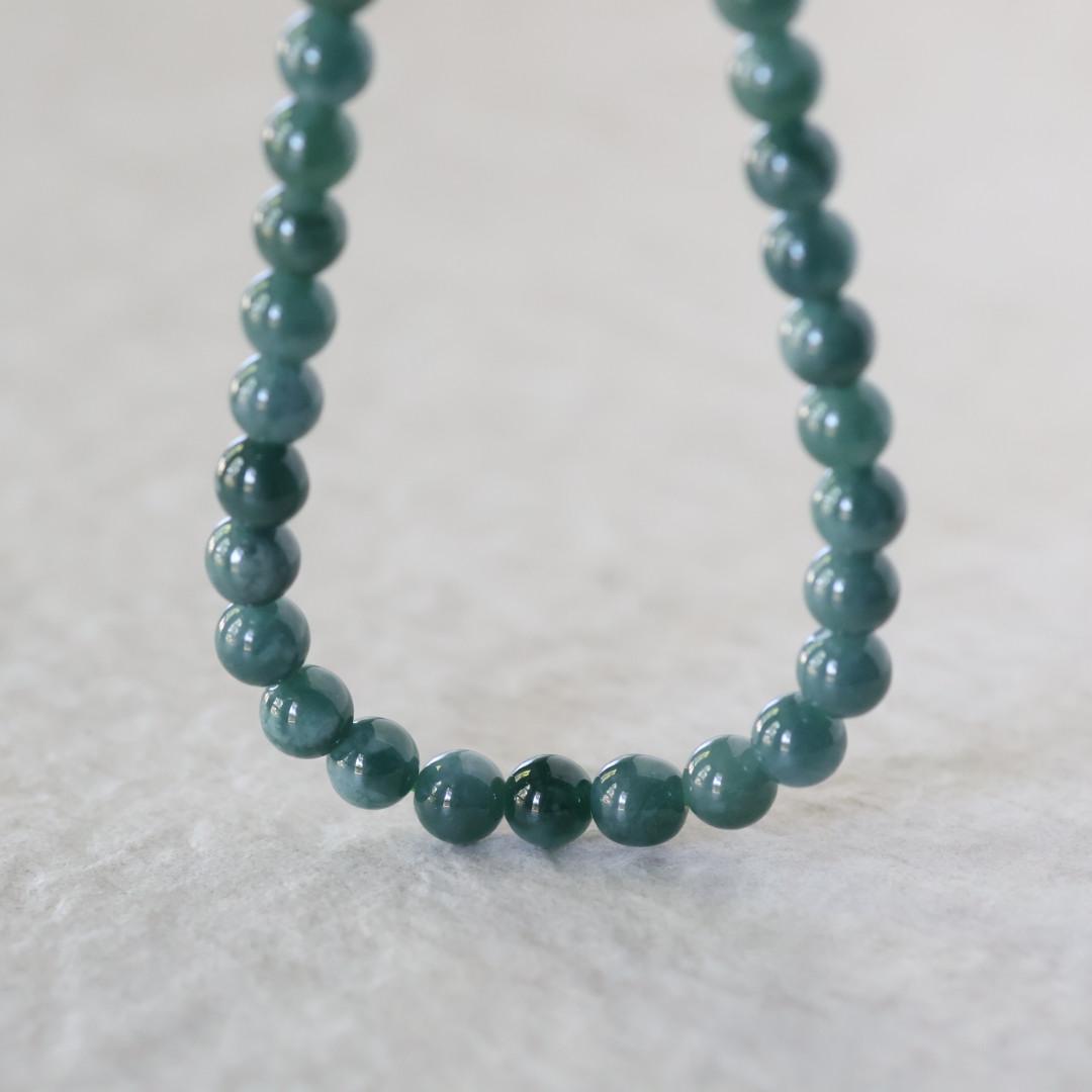 8mm Natural AAA Guatemala Jade Beads Jadeite Gemstone Natural Dark Green Jade For DIY Jewelry Making