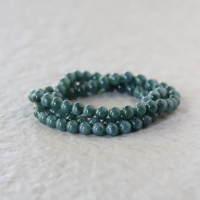 8mm Natural AAA Guatemala Jade Beads Jadeite Gemstone Natural Dark Green Jade For DIY Jewelry Making