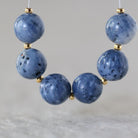 8mm Natural Color Blue Sponge Coral Beads Round Smooth Gemstone Beads for DIY Jewelry Making Supplies Earrings