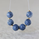 8mm Natural Color Blue Sponge Coral Beads Round Smooth Gemstone Beads for DIY Jewelry Making Supplies Earrings