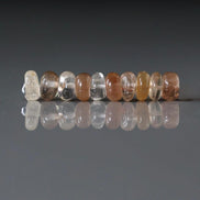 8mm Natural Imperial Topaz Rondelle Beads Smooth 10 Pcs Natural Gemstone Beads for Jewelry Making Earrings Pendants