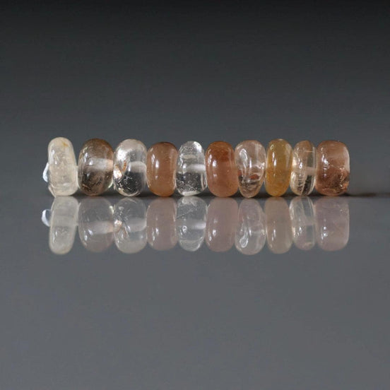 8mm Natural Imperial Topaz Rondelle Beads Smooth 10 Pcs Natural Gemstone Beads for Jewelry Making Earrings Pendants