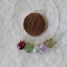 8mm Natural Multi Sapphire Beads Faceted Briolettes Teardrops 4 PCs Colorful Gemstones for DIY Jewelry Making