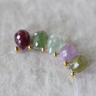 8mm Natural Multi Sapphire Beads Faceted Briolettes Teardrops 4 PCs Colorful Gemstones for DIY Jewelry Making